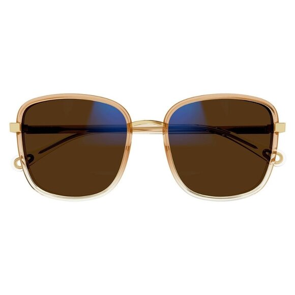 New CHLOE Franky Orange Square CH0034S 001 Sunglasses Women - Picture 2 of 6